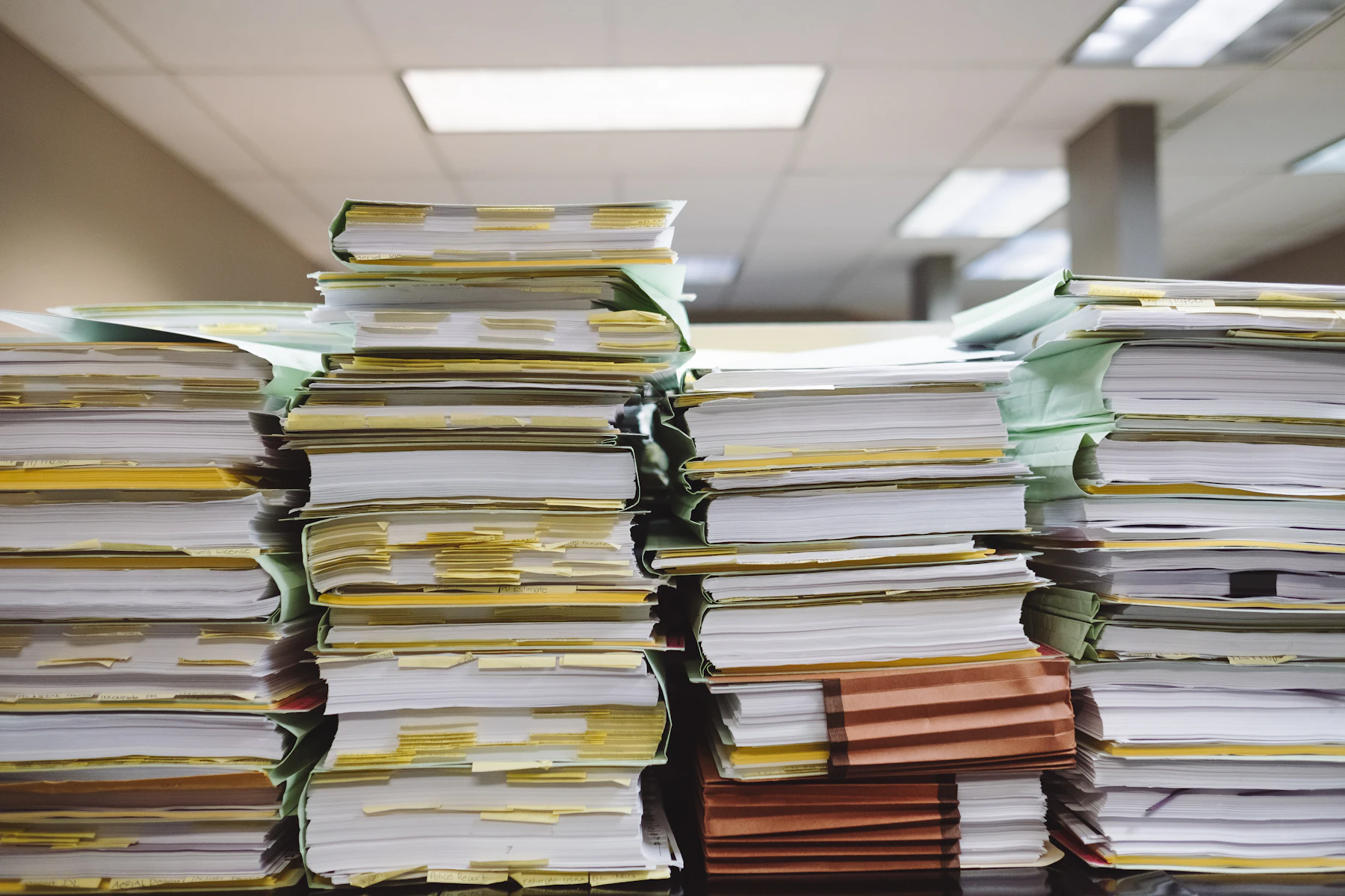 Organised records and case files ready for careful review